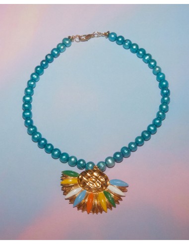 Collier indien bleu les ctes